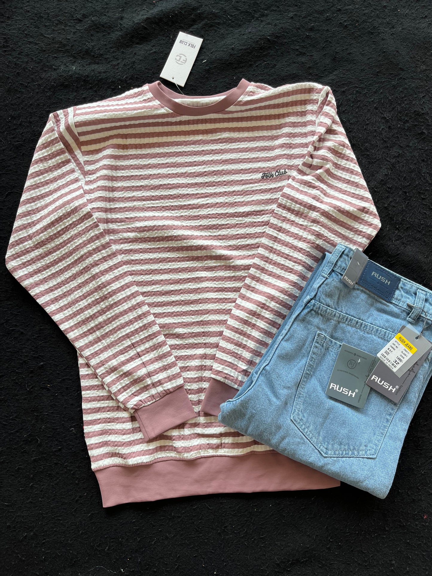plain baggy and tshirt combo