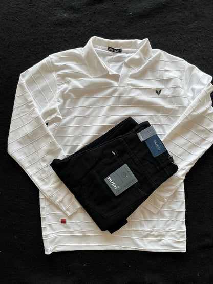 plain baggy and tshirt combo