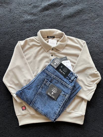 plain baggy and tshirt combo