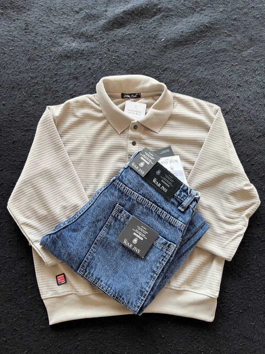 plain baggy and tshirt combo
