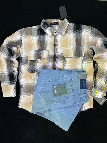baggy shirt and plain baggy jeans combo