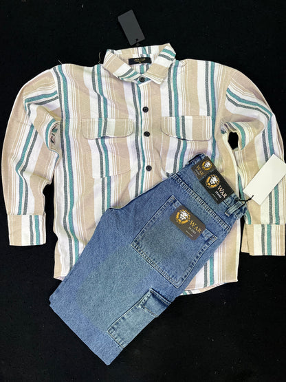 baggy shirt and 6 pocket baggy jeans